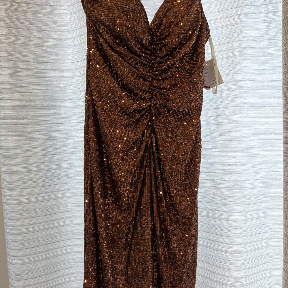 Galina Signature Bronze Sequin Dress